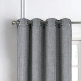 RT Designer Collection Delmar 2 Pack Luxurious Decorative Grommet Curtain Panel 54" x 84" Grey
