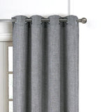 RT Designer Collection Delmar 2 Pack Luxurious Decorative Grommet Curtain Panel 54" x 84" Grey
