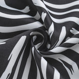 RT Designer Collection Ashton Print 2 Pack Blackout Grommet Luxurious Modern Design Curtain Panel 36" x 84" Black