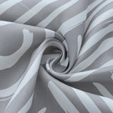 RT Designer Collection Ashton Print 2 Pack Blackout Grommet Luxurious Modern Design Curtain Panel 36" x 84" Silver