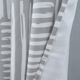 RT Designer Collection Ashton Print 2 Pack Blackout Grommet Luxurious Modern Design Curtain Panel 36" x 84" Silver