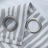 RT Designer Collection Ashton Print 2 Pack Blackout Grommet Luxurious Modern Design Curtain Panel 36" x 84" Silver