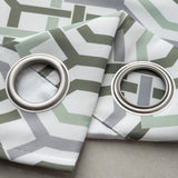 RT Designer Collection Rory Printed 2 Pack Blackout Luxurious Decorative Grommet Curtain Panel 36" x 84" Sage