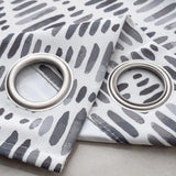 RT Designer Collection Justice Printed 2 Pack Blackout Luxurious Decorative Grommet Curtain Panel 36" x 84" Grey