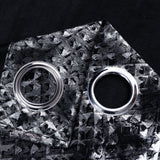 RT Designers Collection Hailey Halo Foil Blackout Polyester Grommet 2 Pack Window Curtain Panel Set 36" x 84" Black