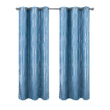 RT Designers Collection Hailey Halo Foil Blackout Polyester Grommet 2 Pack Window Curtain Panel Set 36" x 84" Wedge