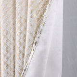RT Designers Collection Hailey Halo Foil Blackout Polyester Grommet 2 Pack Window Curtain Panel Set 36" x 84" White