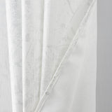 RT Designers Collection Brighton Foil Jacquard Polyester Grommet 2 Pack Window Curtain Panel Set36" x 84" White/Silver