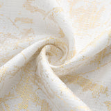 RT Designers Collection Brighton Foil Jacquard Polyester Grommet 2 Pack Window Curtain Panel Set 36" x 84" White/Gold