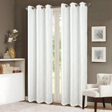 RT Designers Collection Soho Foil Jacquard Polyester Grommet 2 Pack Window Curtain Panel Set 36" x 84" White/Gold