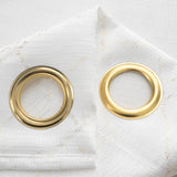 RT Designers Collection Soho Foil Jacquard Polyester Grommet 2 Pack Window Curtain Panel Set 36" x 84" White/Gold