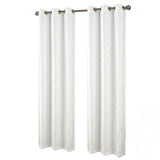 RT Designers Collection Soho Foil Jacquard Polyester Grommet 2 Pack Window Curtain Panel Set 36" x 84" White/Gold