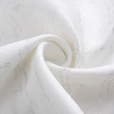 RT Designers Collection Soho Foil Jacquard Polyester Grommet 2 Pack Window Curtain Panel Set 36" x 84" Silver