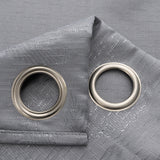 RT Designers Collection Bexley Foil Jacquard Polyester Grommet 2 Pack Window Curtain Panel Set 36" x 84" Grey