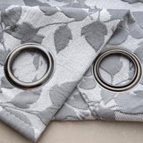 RT Designer Collection Brent Jacquard 2 Pack Luxurious Modern Design Curtain Panel 36" x 84" Silver
