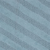 Unique Stripe Honeycomb Sculptured Bath Rug Made Soft Plush Cotton Is Super Soft The Touch Light Blue