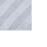 Unique Stripe Honeycomb Sculptured Bath Rug  Made Soft Plush Cotton  Super Soft The Touch White
