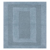 Racetrack Non-Slip Cotton Bath Rug  20" x 30" Light Blue by Perthshire Platinum Collection