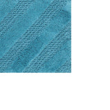 Unique Stripe Honeycomb Sculptured Bath Rug Is Made Soft Plush Cotton Is Super Soft The Touch Aqua