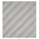 Unique Stripe Honeycomb Sculptured Bath Rug Made Soft Plush Cotton Is Super Soft The Touch Ivory