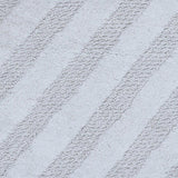 Unique Stripe Honeycomb Sculptured Bath Rug  Made Soft Plush Cotton  Super Soft The Touch White