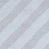 Unique Stripe Honeycomb Sculptured Bath Rug  Made Soft Plush Cotton  Super Soft The Touch White