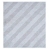 Unique Stripe Honeycomb Sculptured Bath Rug  Made Soft Plush Cotton  Super Soft The Touch White