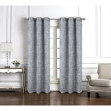 RT Designer Collection Cambridge Jacquard 2 Pack Luxurious Modern Design Curtain Panel 36" x 84" Silver