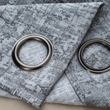 RT Designer Collection Cambridge Jacquard 2 Pack Luxurious Modern Design Curtain Panel 36" x 84" Silver