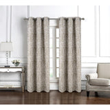 RT Designer Collection Cambridge Jacquard 2 Pack Luxurious Modern Design Curtain Panel 36" x 84" Taupe