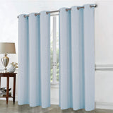 RT Designer Collection Cosmo Shimmer Jacquard 2 Pack Grommet Curtain Panel Pair 36" x 84" Silver