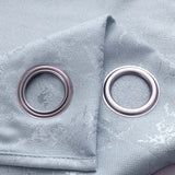 RT Designer Collection Cosmo Shimmer Jacquard 2 Pack Grommet Curtain Panel Pair 36" x 84" Silver