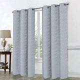 RT Designer Collection Calypso Shimmer Jacquard 2 Pack Grommet Curtain Panel Pair 36" x 84" Grey