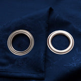 RT Designer Collection Calypso Shimmer Jacquard 2 Pack Grommet Curtain Panel Pair 36" x 84" Navy Blue