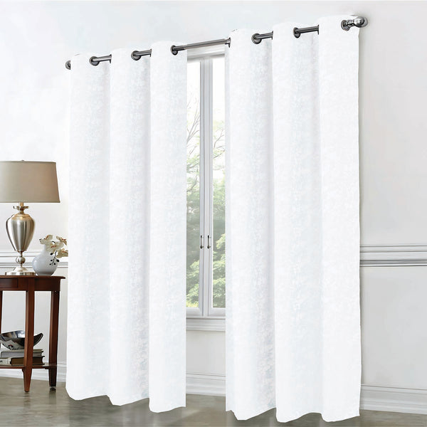 RT Designer Collection Calypso Shimmer Jacquard 2 Pack Grommet Curtain Panel Pai