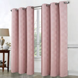 RT Designers Collection Celeste Shimmer Jacquard Polyester Grommet 2 Pack Window Curtain Panel Set 36" x 84" Blush
