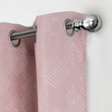 RT Designers Collection Celeste Shimmer Jacquard Polyester Grommet 2 Pack Window Curtain Panel Set 36" x 84" Blush