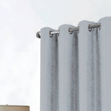 RT Designer Collection Cassi Shimmer Jacquard 2 Pack Grommet Curtain Panel Pair 36" x 84" Grey