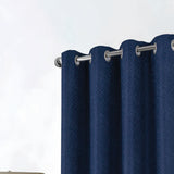RT Designer Collection Cassi Shimmer Jacquard 2 Pack Grommet Curtain Panel Pair 36" x 84" Navy Blue