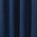 RT Designer Collection Cassi Shimmer Jacquard 2 Pack Grommet Curtain Panel Pair 36" x 84" Navy Blue