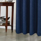 RT Designer Collection Cassi Shimmer Jacquard 2 Pack Grommet Curtain Panel Pair 36" x 84" Navy Blue
