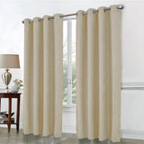 RT Designer Collection Cassi Shimmer Jacquard 2 Pack Grommet Curtain Panel Pair 36" x 84" Taupe