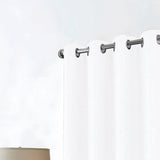 RT Designer Collection Cassi Shimmer Jacquard 2 Pack Grommet Curtain Panel Pair 36" x 84" White