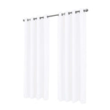 RT Designer Collection Cassi Shimmer Jacquard 2 Pack Grommet Curtain Panel Pair 36" x 84" White