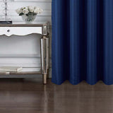 RT Designer Collection Cindy Textured 2 Pack Grommet Curtain Panel 36" x 84" Navy Blue