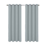 RT Designer Collection Cindy Textured 2 Pack Grommet Curtain Panel 36" x 84" Silver