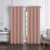 RT Designer Collection Cindy Textured 2 Pack Grommet Curtain Panel 36" x 84" Taupe