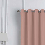 RT Designer Collection Cindy Textured 2 Pack Grommet Curtain Panel 36" x 84" Taupe