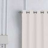 RT Designer Collection Cindy Textured 2 Pack Grommet Curtain Panel 36" x 84" White
