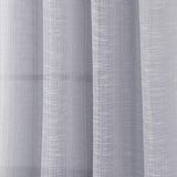 RT Designers Collection Dexter Linen Texture Grommet Sheer Curtain Panel Pair 36" x 84" Silver